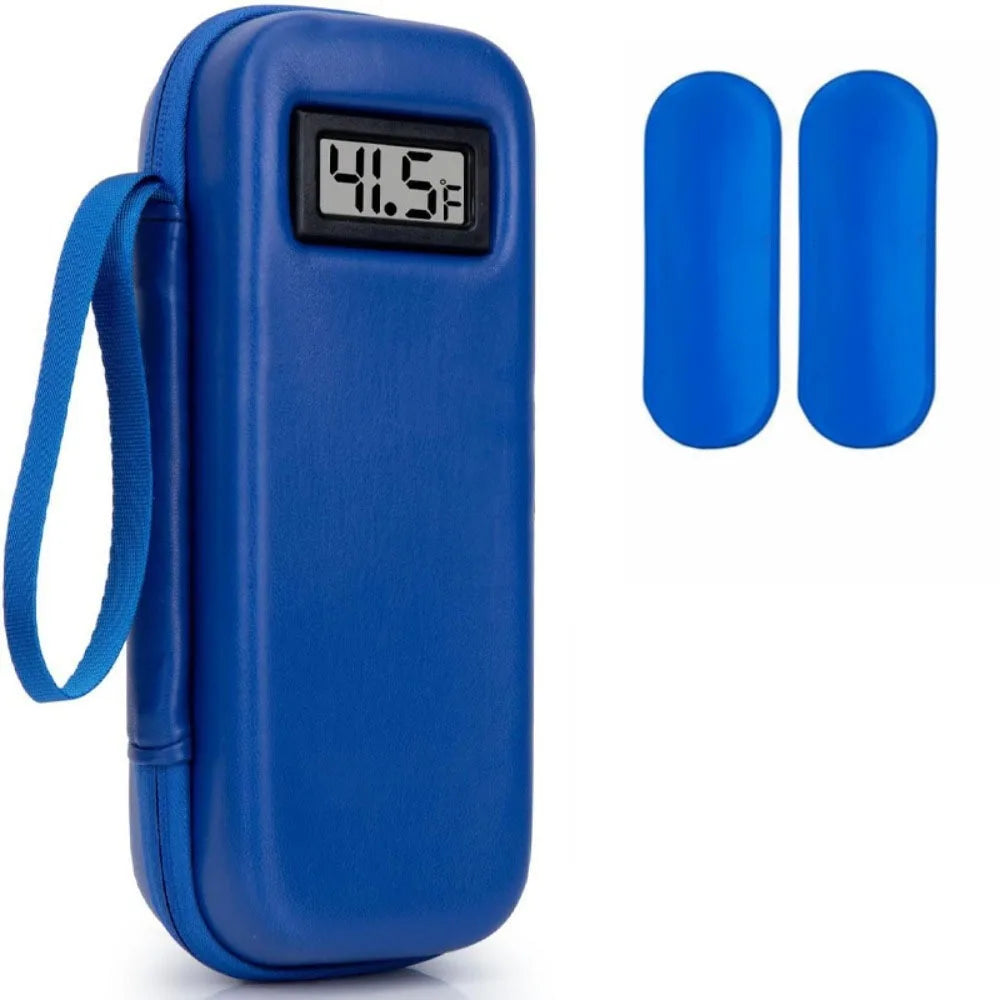 Insulin Cooler Travel Case - Waterproof Organizer with Thermometer for Diabetics - Keep Your Medications Safe and Cool!