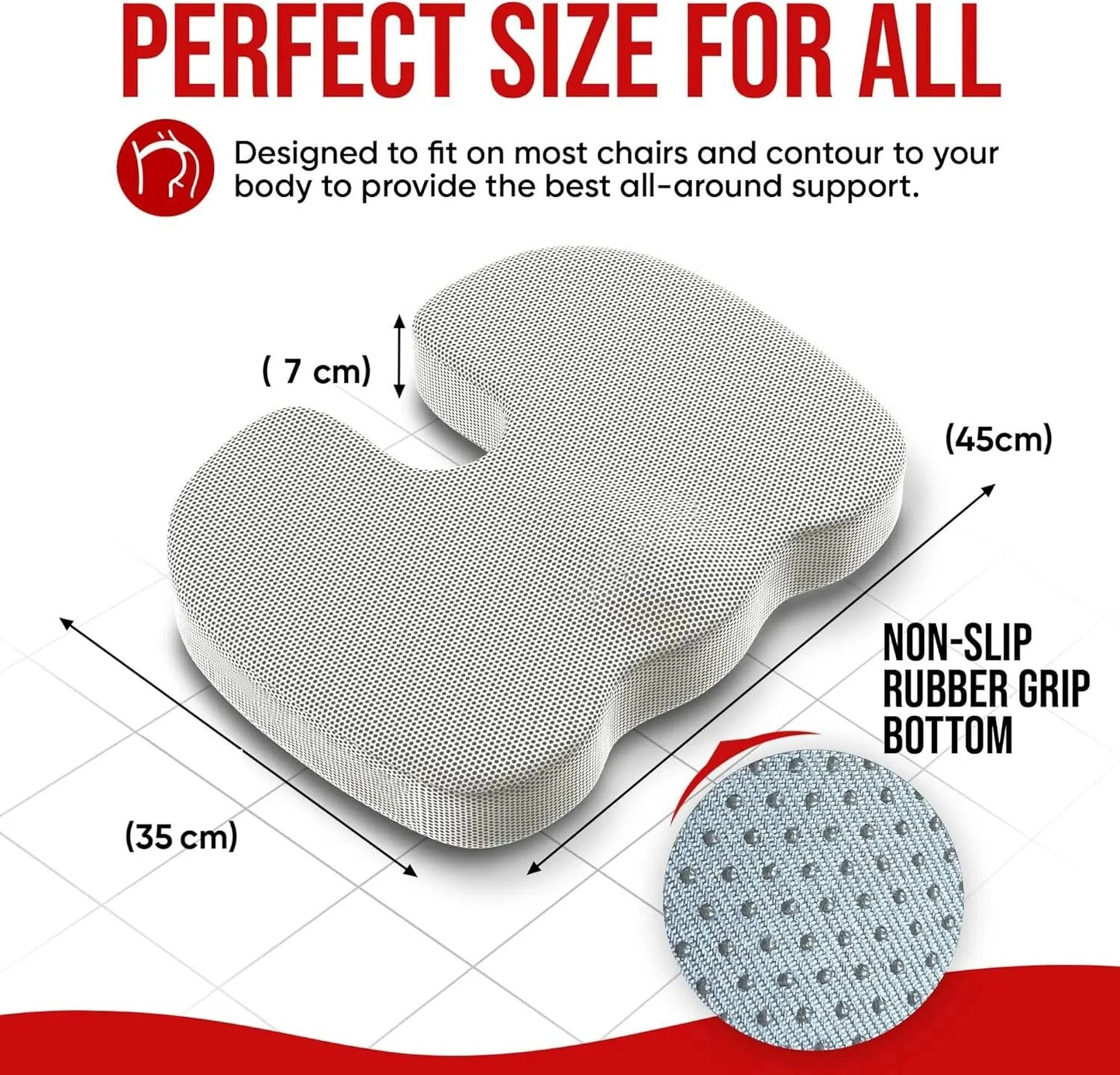 Revolutionize Your Comfort with Our Ergonomic Memory Foam Chair Cushion - Perfect for Office and Home!