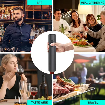 Electric Automatic Red Wine Opener Set - Complete Gift Set with Wine Stopper and Pourer for the Stylish Wine Enthusiast