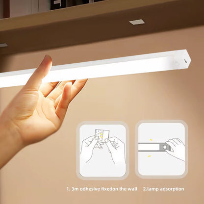 Illuminate Your Space with the Wireless Motion Sensor LED Night Light - Perfect for Kitchens, Bedrooms, Wardrobes & Staircases!