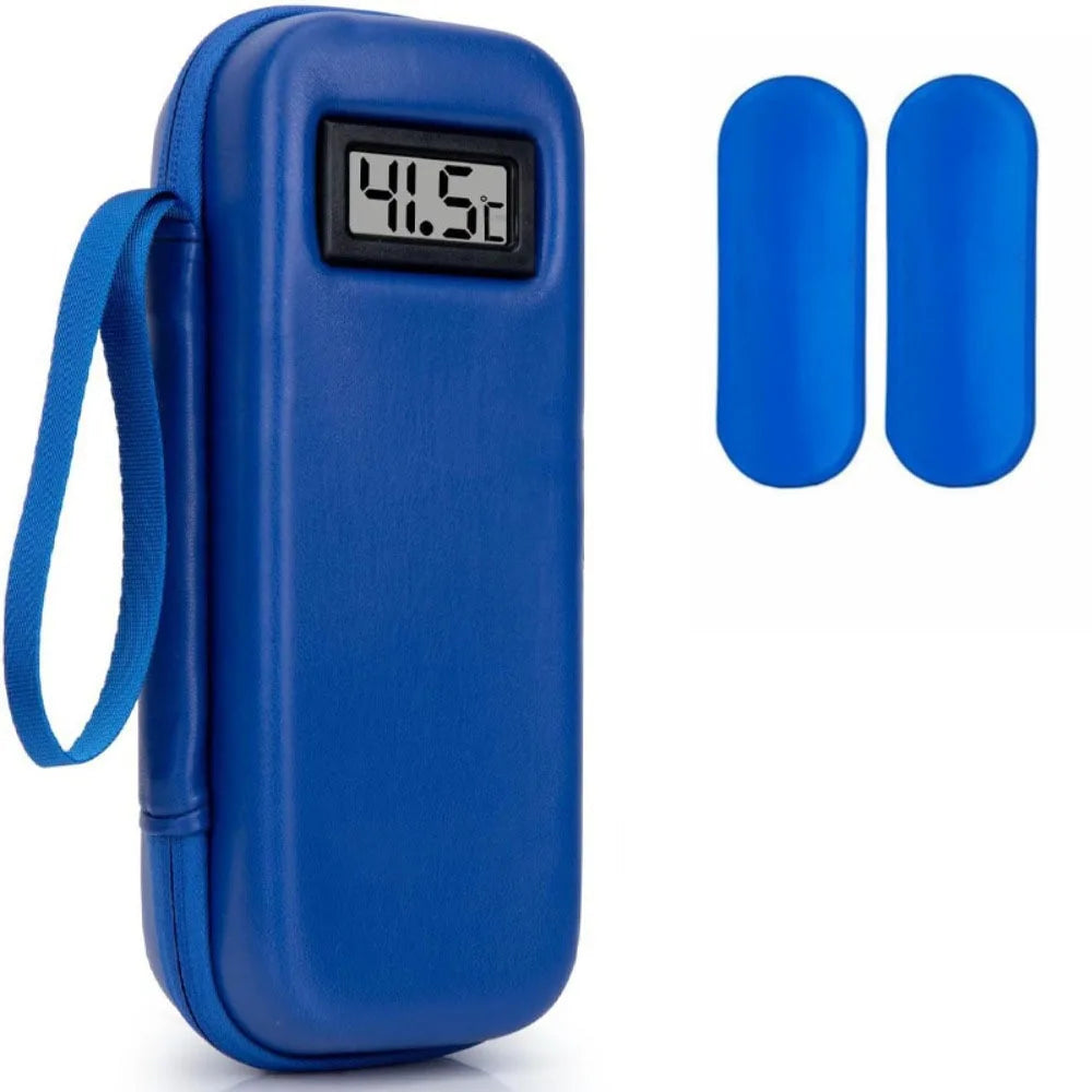 Insulin Cooler Travel Case - Waterproof Organizer with Thermometer for Diabetics - Keep Your Medications Safe and Cool!