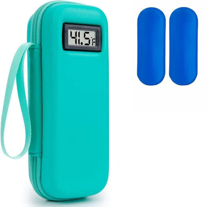 Insulin Cooler Travel Case - Waterproof Organizer with Thermometer for Diabetics - Keep Your Medications Safe and Cool!