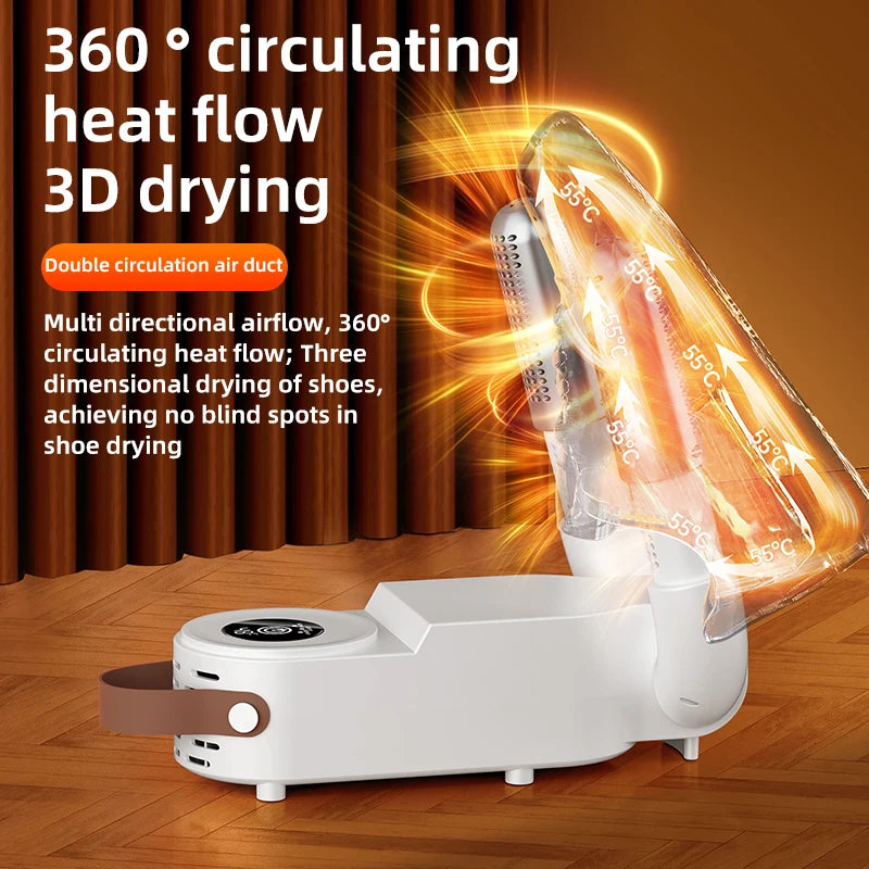Revolutionary Intelligent Shoe Dryer: Quick-Drying, Deodorizing, and Sterilizing with Adjustable Timer for Ultimate Comfort