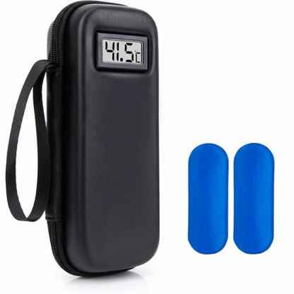 Insulin Cooler Travel Case - Waterproof Organizer with Thermometer for Diabetics - Keep Your Medications Safe and Cool!