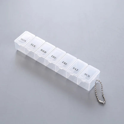 Weekly Pill Organizer - 7 Days Medicine Storage Box with Splitters in 3 Color Options