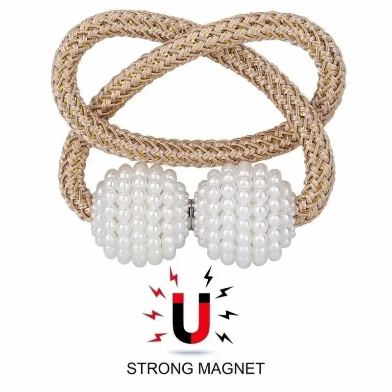 Elevate Your Home Decor with Elegant Pearl Magnetic Curtain Clips - 1 or 2 Pack Options Available