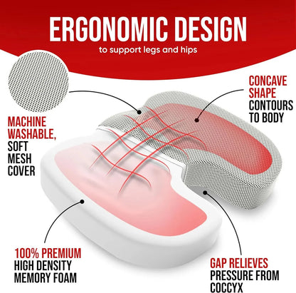 Revolutionize Your Comfort with Our Ergonomic Memory Foam Chair Cushion - Perfect for Office and Home!