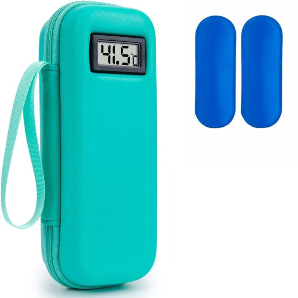 Insulin Cooler Travel Case - Waterproof Organizer with Thermometer for Diabetics - Keep Your Medications Safe and Cool!