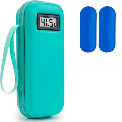 Insulin Cooler Travel Case - Waterproof Organizer with Thermometer for Diabetics - Keep Your Medications Safe and Cool!