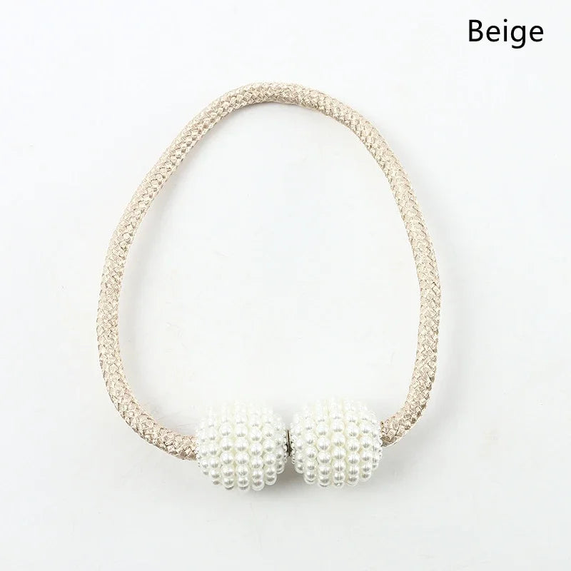Elevate Your Home Decor with Elegant Pearl Magnetic Curtain Clips - 1 or 2 Pack Options Available