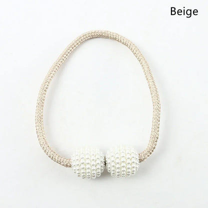 Elevate Your Home Decor with Elegant Pearl Magnetic Curtain Clips - 1 or 2 Pack Options Available
