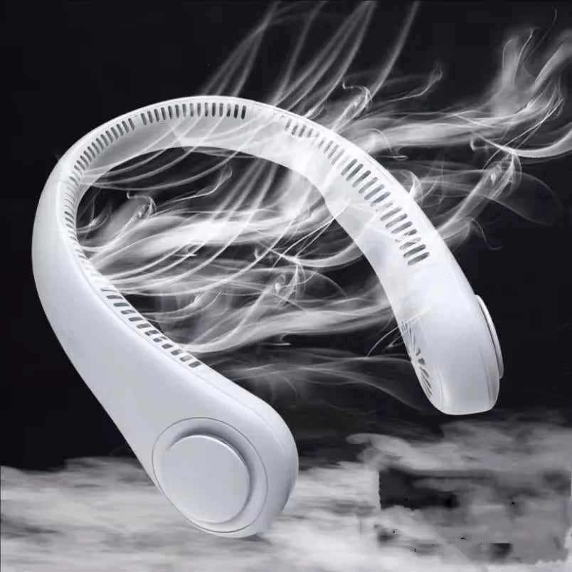 Experience Ultimate Comfort with Our Hands-Free Neck Fan - Portable, USB Rechargeable Bladeless Cooling Solution for Summer Adventures with 3 Speed Settings