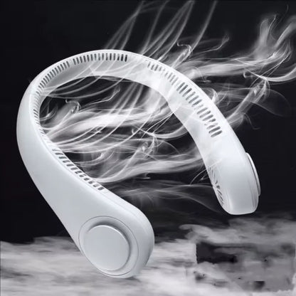 Experience Ultimate Comfort with Our Hands-Free Neck Fan - Portable, USB Rechargeable Bladeless Cooling Solution for Summer Adventures with 3 Speed Settings