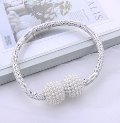 Elevate Your Home Decor with Elegant Pearl Magnetic Curtain Clips - 1 or 2 Pack Options Available
